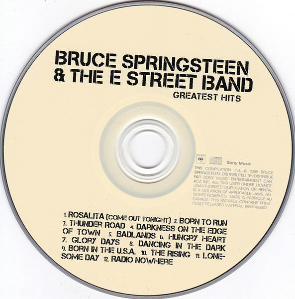 Bruce Springsteen & The E Street Band* : Greatest Hits (CD, Album, Comp, Ltd)