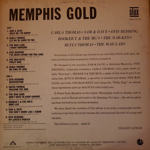 Various : Memphis Gold Vol. I  (LP, Comp)
