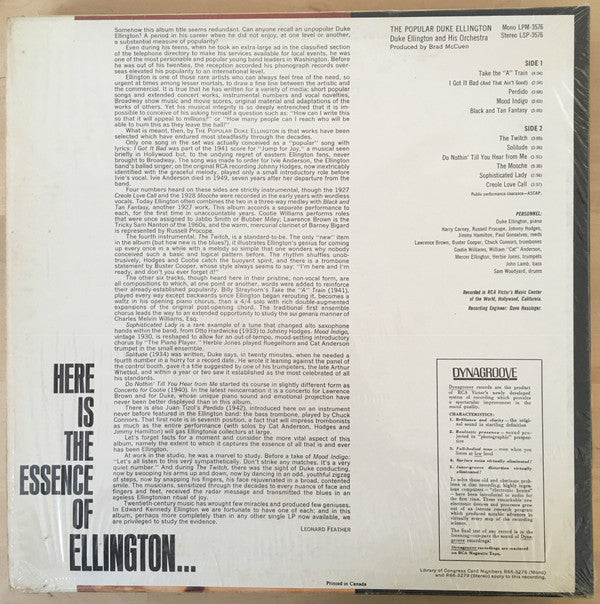 Duke Ellington And His Orchestra : The Popular Duke Ellington (LP, Album, Mono)