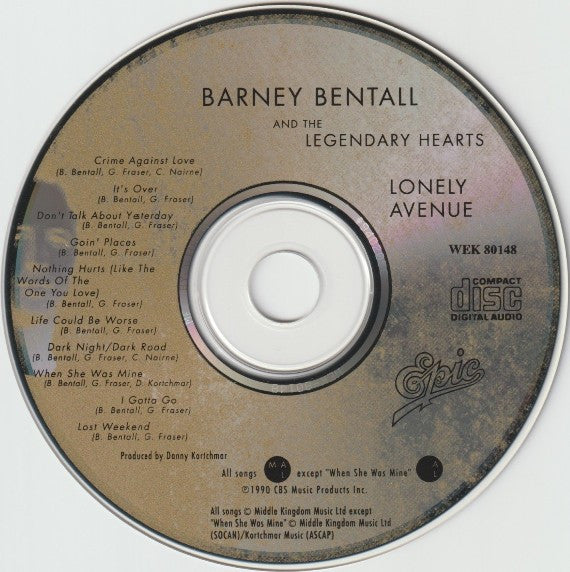 Barney Bentall And The Legendary Hearts : Lonely Avenue (CD, Album)