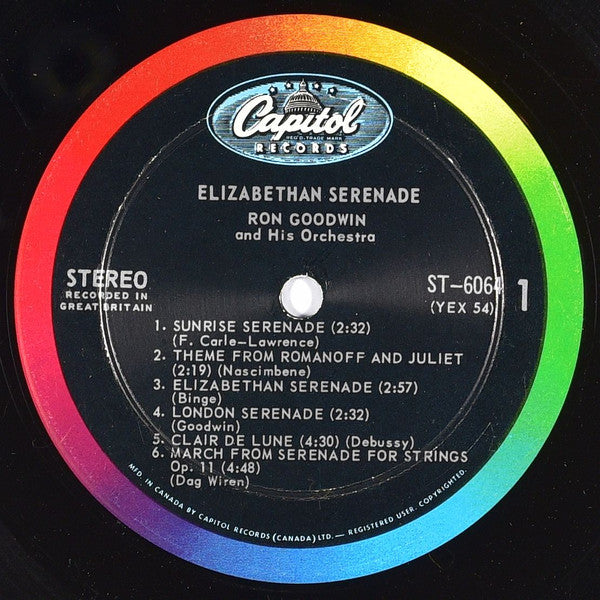 Ron Goodwin And His Orchestra : Elizabethan Serenade (LP)