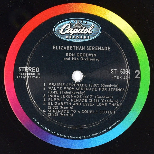 Ron Goodwin And His Orchestra : Elizabethan Serenade (LP)
