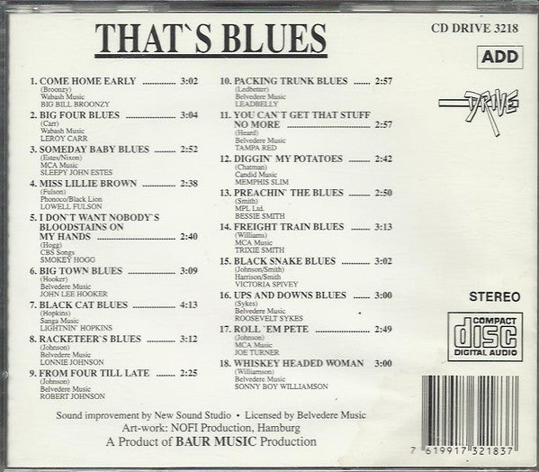 Various : That's Blues (CD, Comp)