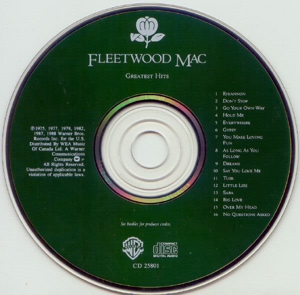 Fleetwood Mac : Greatest Hits (CD, Comp, RP)