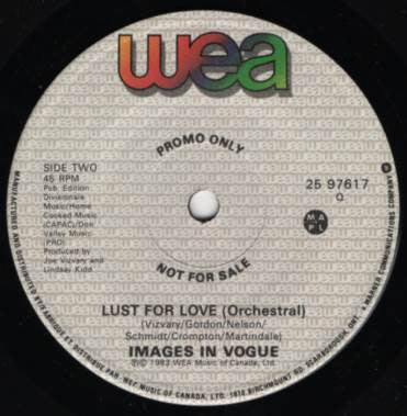 Images In Vogue : Lust For Love (7", Single, Promo)