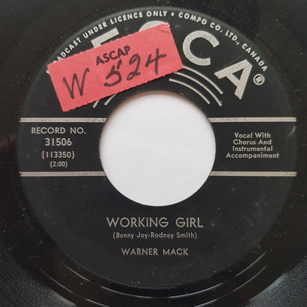 Warner Mack : Working Girl / I'll Step Out Of The Picture (7", Single)