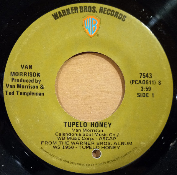 Van Morrison : Tupelo Honey (7", Single)