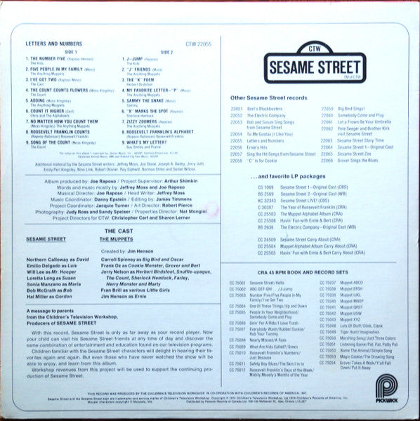 Sesame Street : Letters And Numbers (LP, Album)