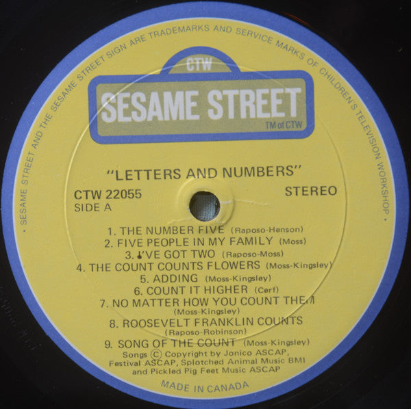 Sesame Street : Letters And Numbers (LP, Album)