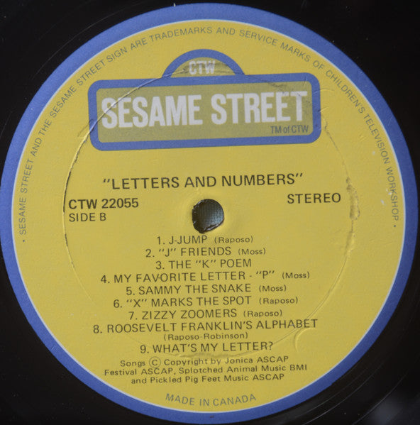 Sesame Street : Letters And Numbers (LP, Album)
