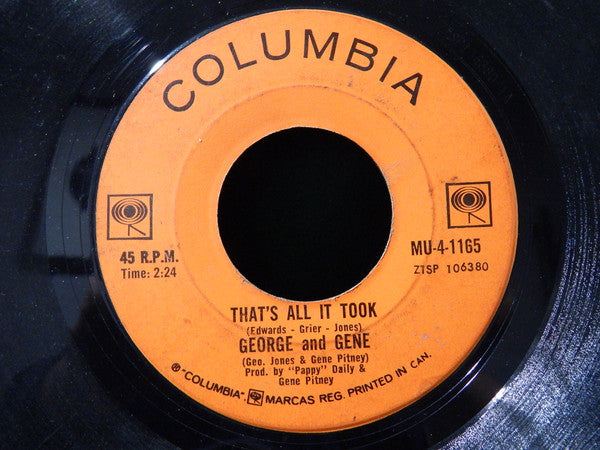 George* & Gene* : Y'All Come / That's All It Took (7", Single)