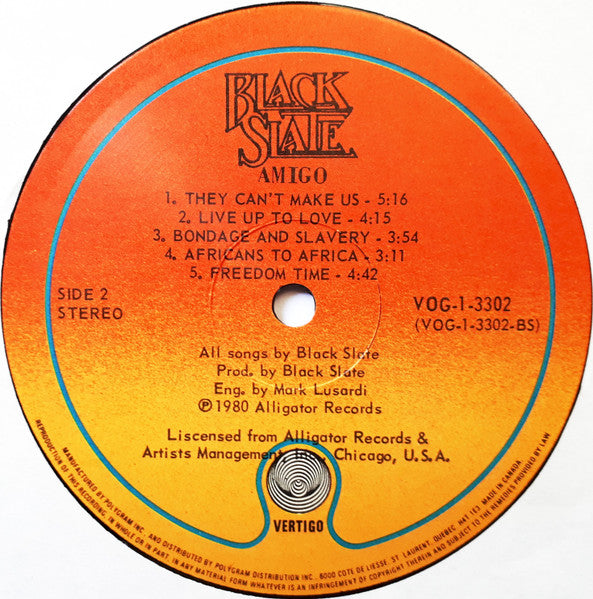 Black Slate : Amigo (LP, Album)