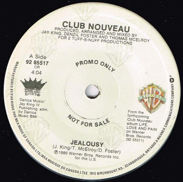 Club Nouveau : Jealousy (7", Promo)