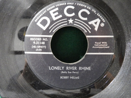 Bobby Helms : Lonely River Rhine / Guess We Thought The World Would End (7", Single)