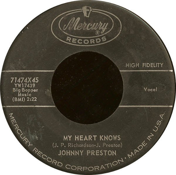 Johnny Preston : Running Bear (7", Single, Roc)