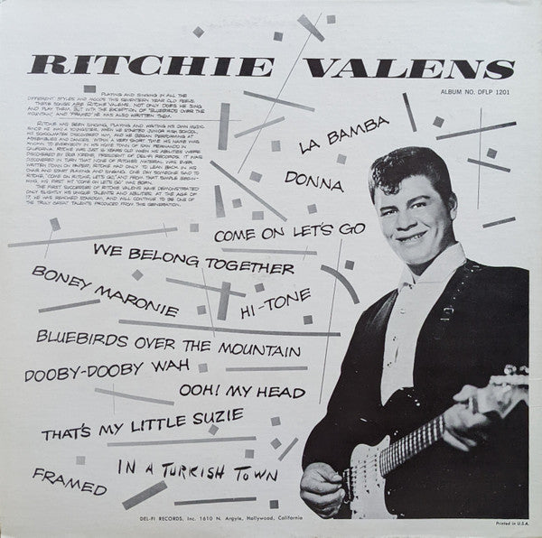 Ritchie Valens : Ritchie Valens (LP, Mono, RP, Rai)