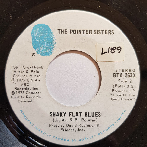 Pointer Sisters : Live Your Life Before You Die (7", Single)