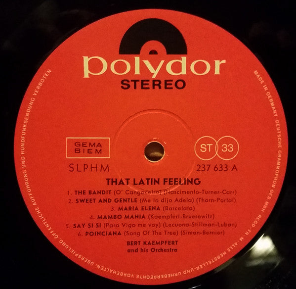 Bert Kaempfert And His Orchestra* : That Latin Feeling (LP, Album)
