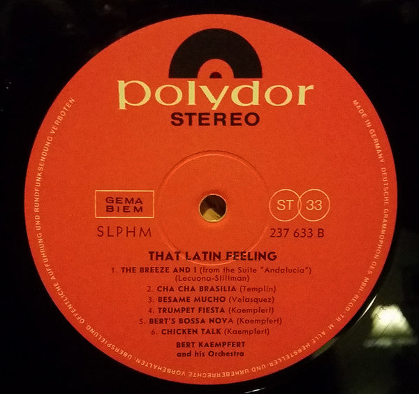 Bert Kaempfert And His Orchestra* : That Latin Feeling (LP, Album)