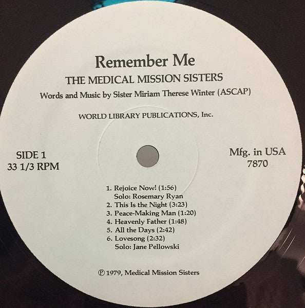 The Medical Mission Sisters* : Remember Me (LP)
