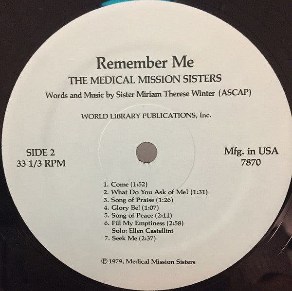 The Medical Mission Sisters* : Remember Me (LP)
