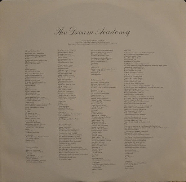 The Dream Academy : The Dream Academy (LP, Album, Cin)