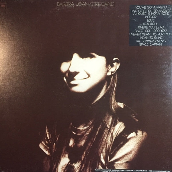 Barbra Streisand : Barbra Joan Streisand (LP, Album, RE, Gat)
