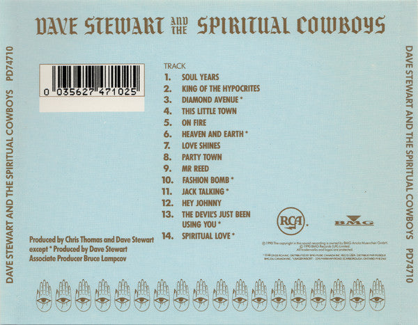 Dave Stewart And The Spiritual Cowboys : Dave Stewart And The Spiritual Cowboys (CD, Album)