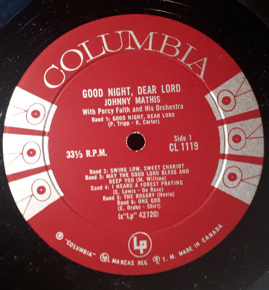 Johnny Mathis : Good Night, Dear Lord (LP, Album, Mono)