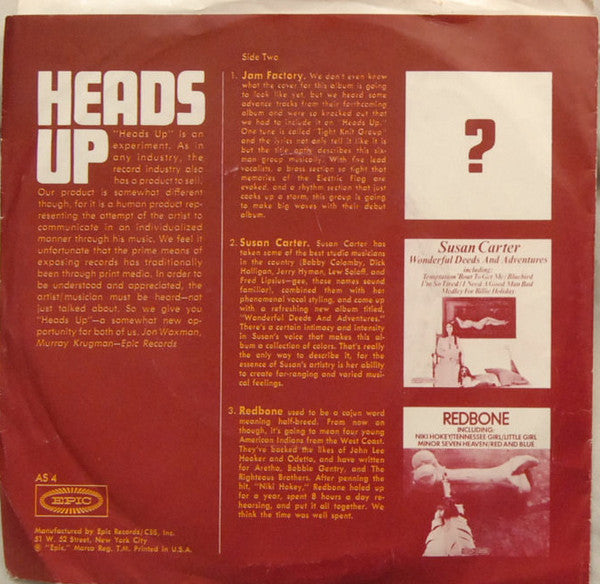 Various : Heads Up (7", Promo)