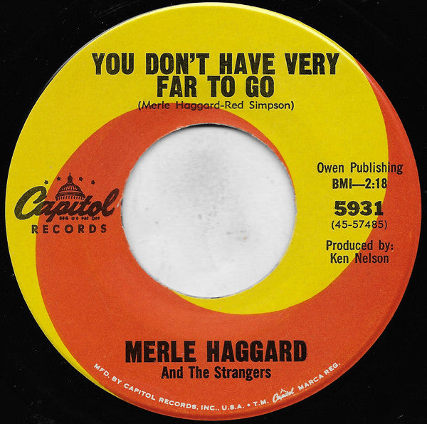 Merle Haggard And The Strangers (5) : Branded Man (7", Single, Los)