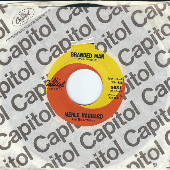 Merle Haggard And The Strangers (5) : Branded Man (7", Single, Los)