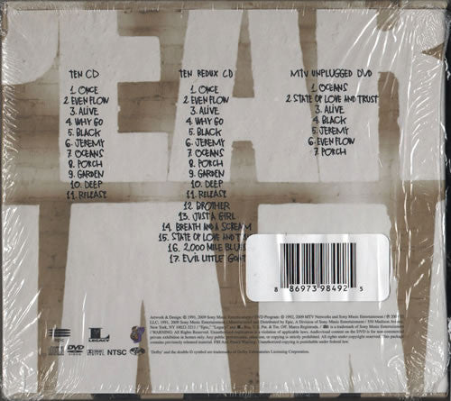 Pearl Jam : Ten (2xCD, Album, RM + DVD-V, NTSC, Reg + Dlx)