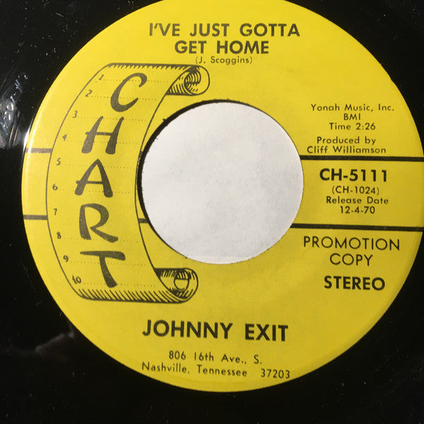Johnny Exit : Dedicated To The A T A (7", Single, Promo, Yel)