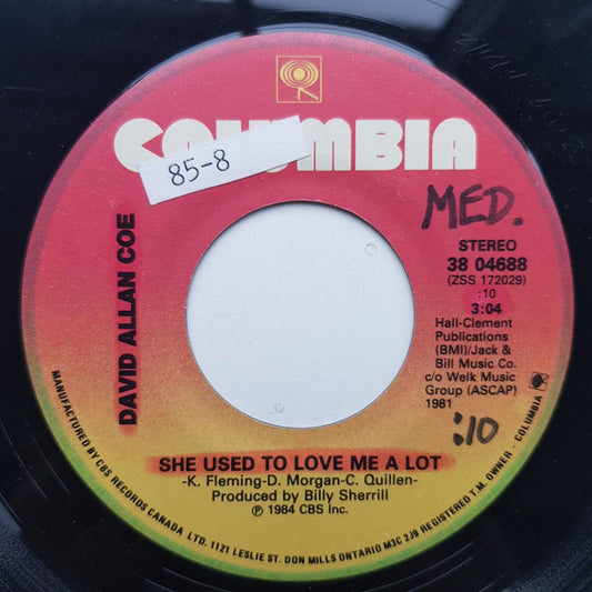 David Allan Coe : She Used To Love Me A Lot / For Lovers Only (Part IV) (7", Single)