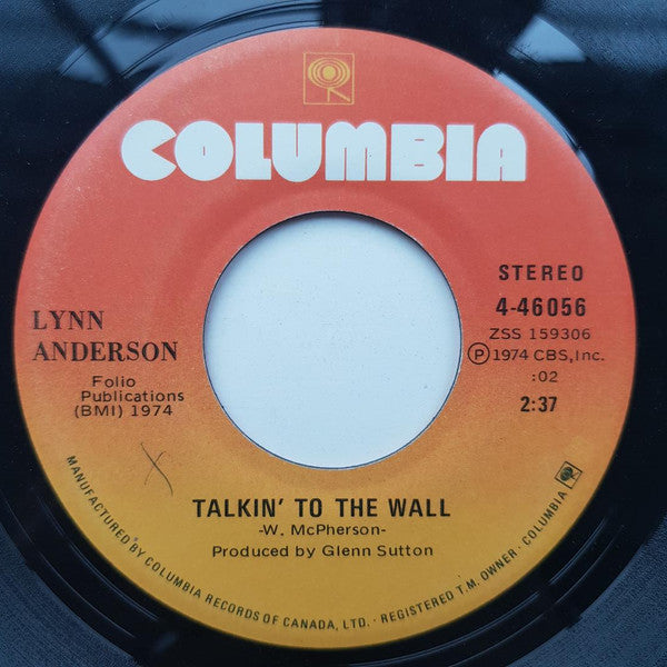 Lynn Anderson : Talkin' To The Wall / I Want To Be A Part Of You (7", Single)