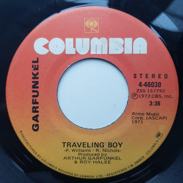 Art Garfunkel : Traveling Boy (7", Single)