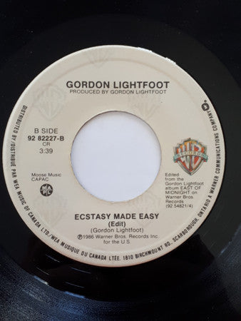 Gordon Lightfoot : Morning Glory / Ecstasy Made Easy (7", Single)