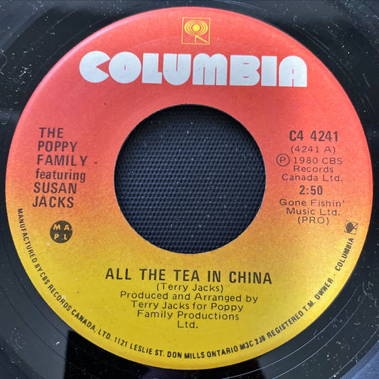The Poppy Family featuring Susan Jacks : All The Tea In China (7")