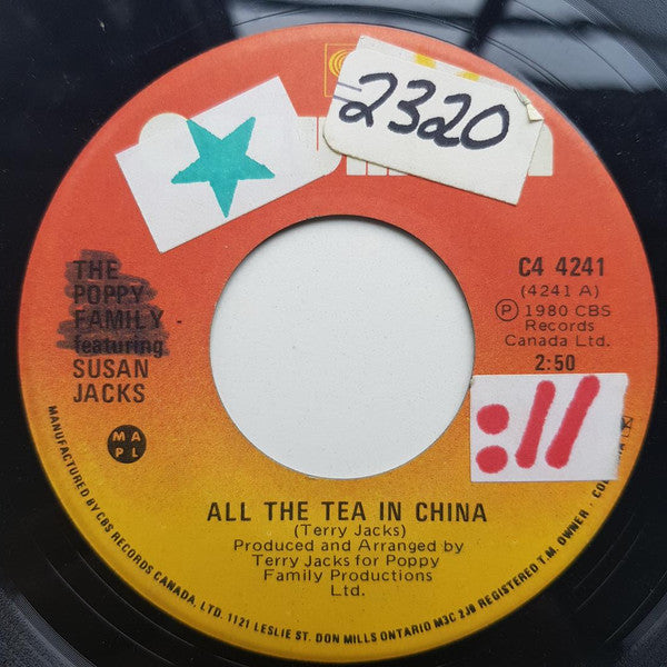 The Poppy Family featuring Susan Jacks : All The Tea In China (7")