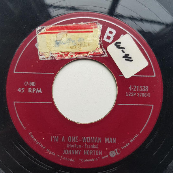 Johnny Horton : I'm A One-Woman Man / I Don't Like I Did (7", Single)