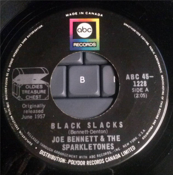 Joe Bennett And The Sparkletones / The Royal Teens : Black Slacks / Short Shorts (7", Single, RE)