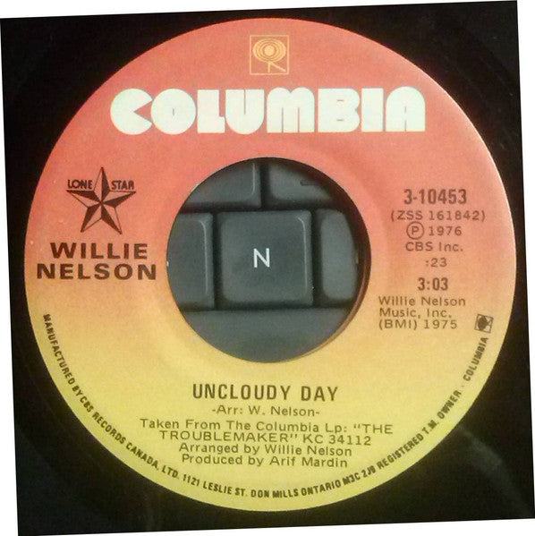 Willie Nelson : Uncloudy Day (7")