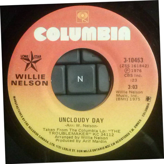 Willie Nelson : Uncloudy Day (7")