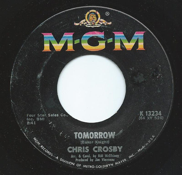 Chris Crosby : All I Do Is Dream Of You / Tomorrow (7", Single)