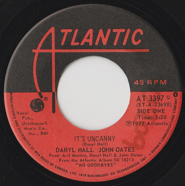 Daryl Hall & John Oates : It's Uncanny (7")