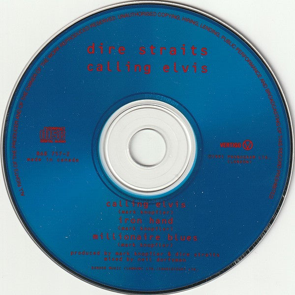 Dire Straits : Calling Elvis (CD, EP)