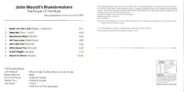 John Mayall's Bluesbreakers* : The Power Of The Blues (CD, Album)