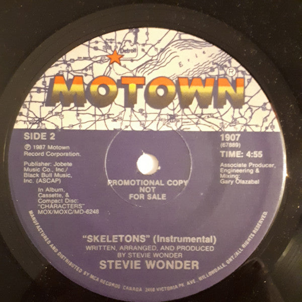 Stevie Wonder : Skeletons (7", Single, Promo)