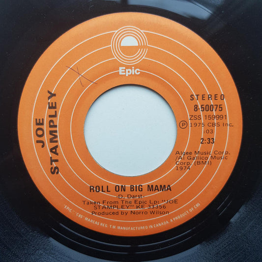 Joe Stampley : Roll On Big Mama (7", Single, Ter)